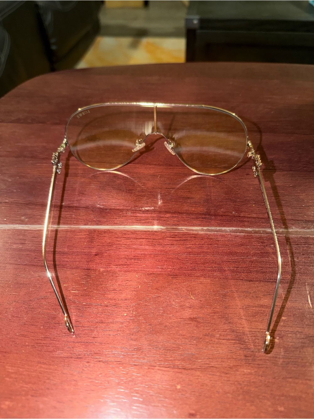 Loewe Gold Aviator Sunglasses with Green Tint - Picture 3 of 3